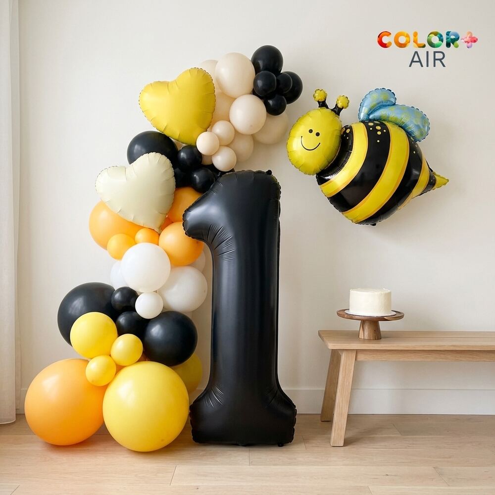 Bumble Bee First Birthday Balloon Set