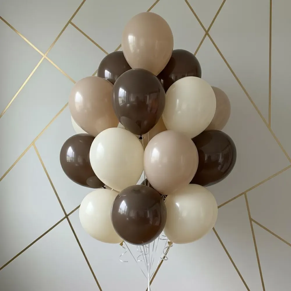 Neutral Brown Cream Balloon Bouquet, photo 1