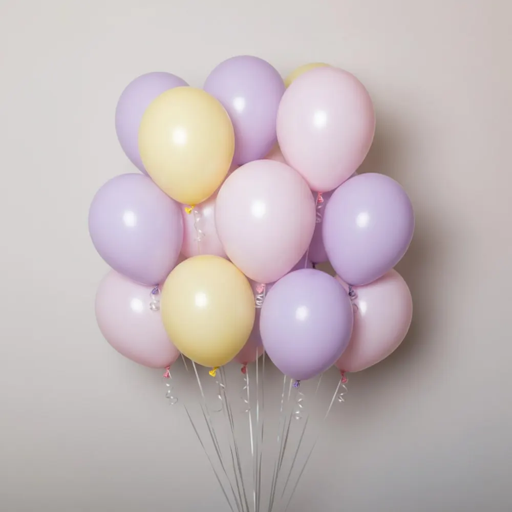 Lilac, Yellow & Pink Balloon Bouquet, photo 1