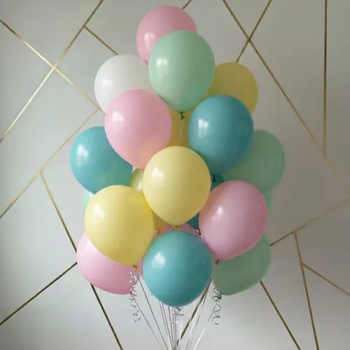 Mint, Pink & Yellow Balloon Bouquet
