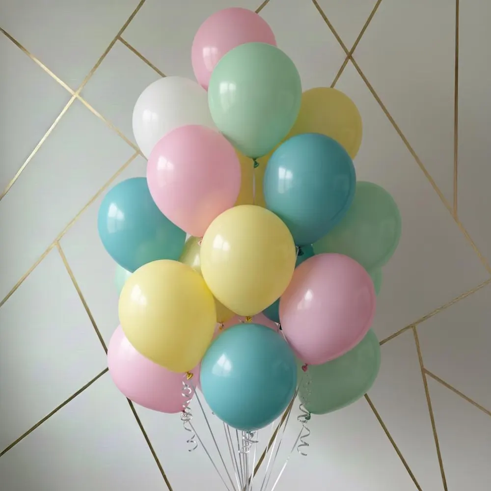 Mint, Pink & Yellow Balloon Bouquet, photo 1
