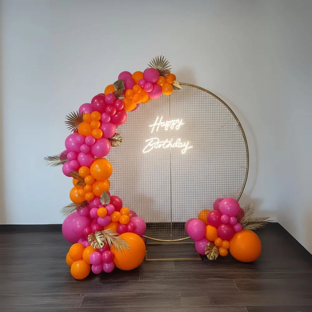 Orange Fuchsia Balloon Arch Kit, photo 1
