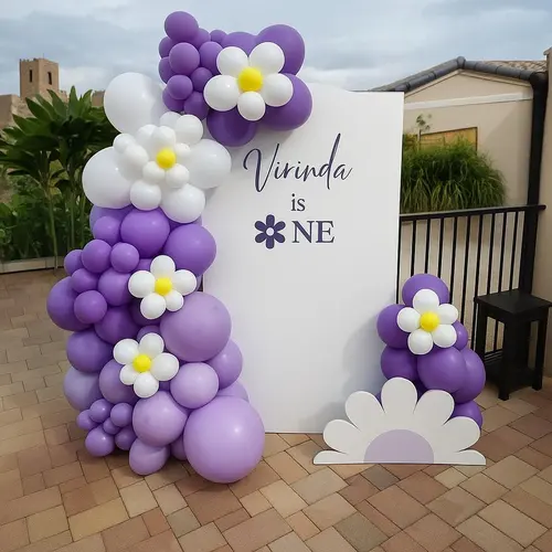 Lavender, White & Yellow Pastel Balloon Garland Kit