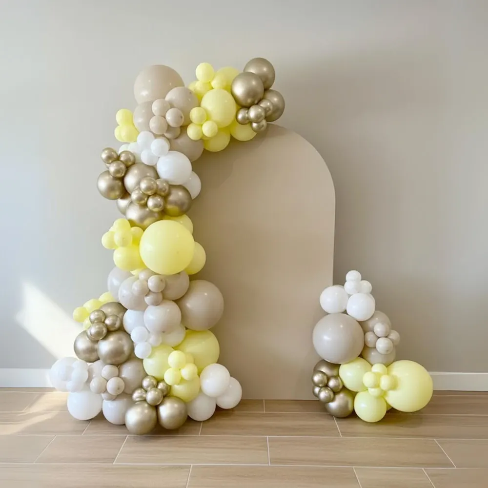 Pastel Yellow, Sand White & Gold Balloon, photo 1