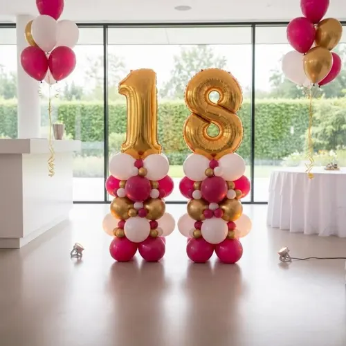 Custom Colour Number Balloon Column Kit