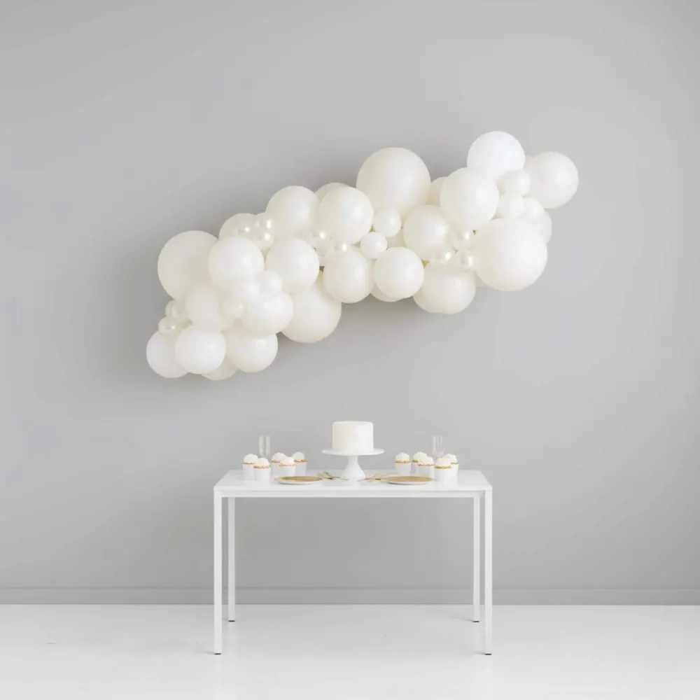 Elegant White Balloon Garland Kit, photo 1