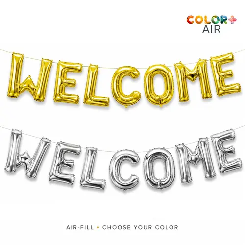 Welcome Foil Letter Balloons