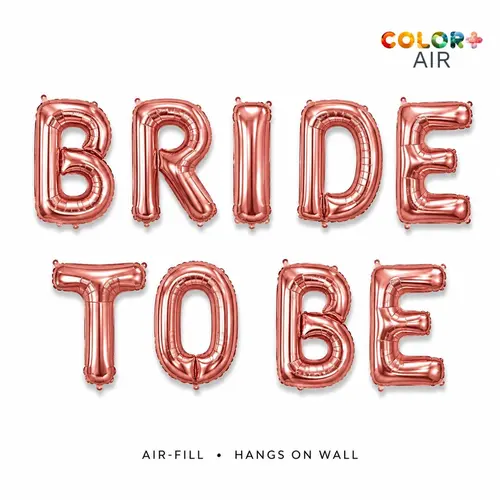 Bride To Be Rose Gold Foil Letter Balloon Banner