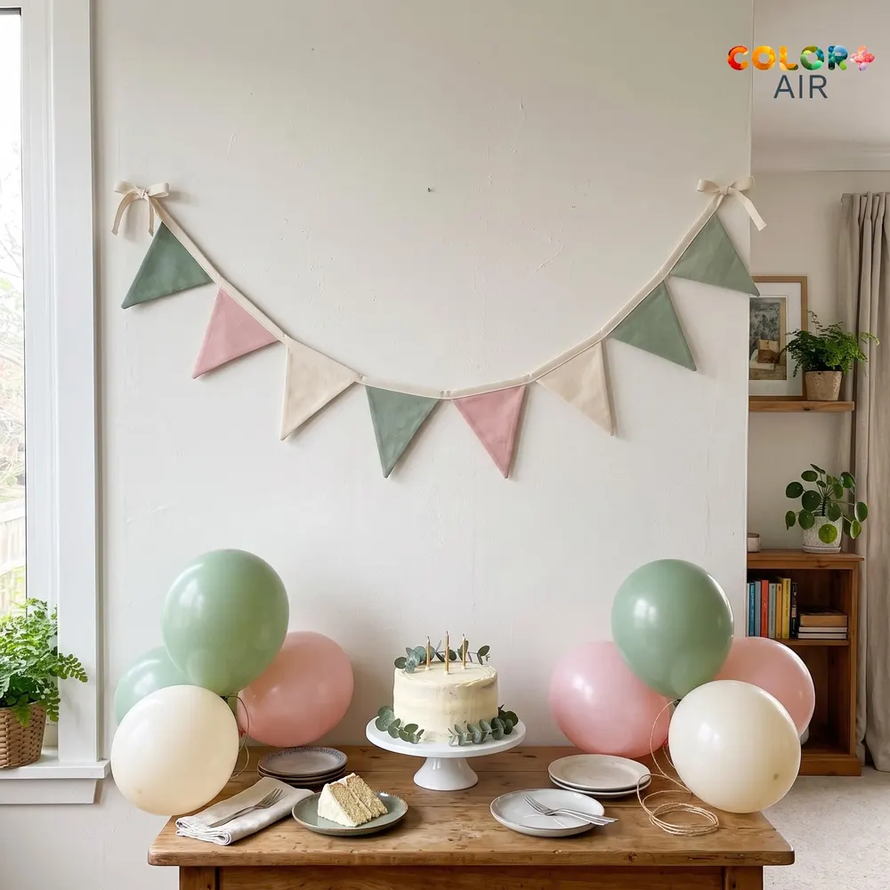 Cotton Fabric Bunting Banner, photo 1
