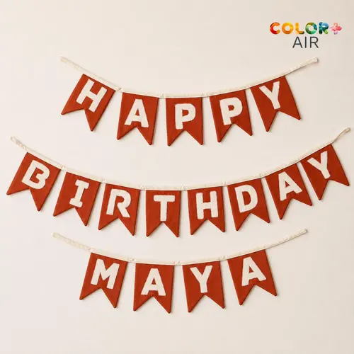 Personalised Happy Birthday Banner with Name
