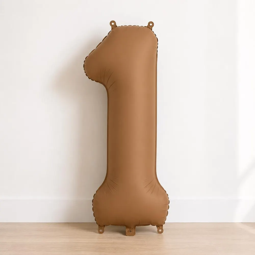 Matte Caramel Brown Number 1 Balloon, photo 1