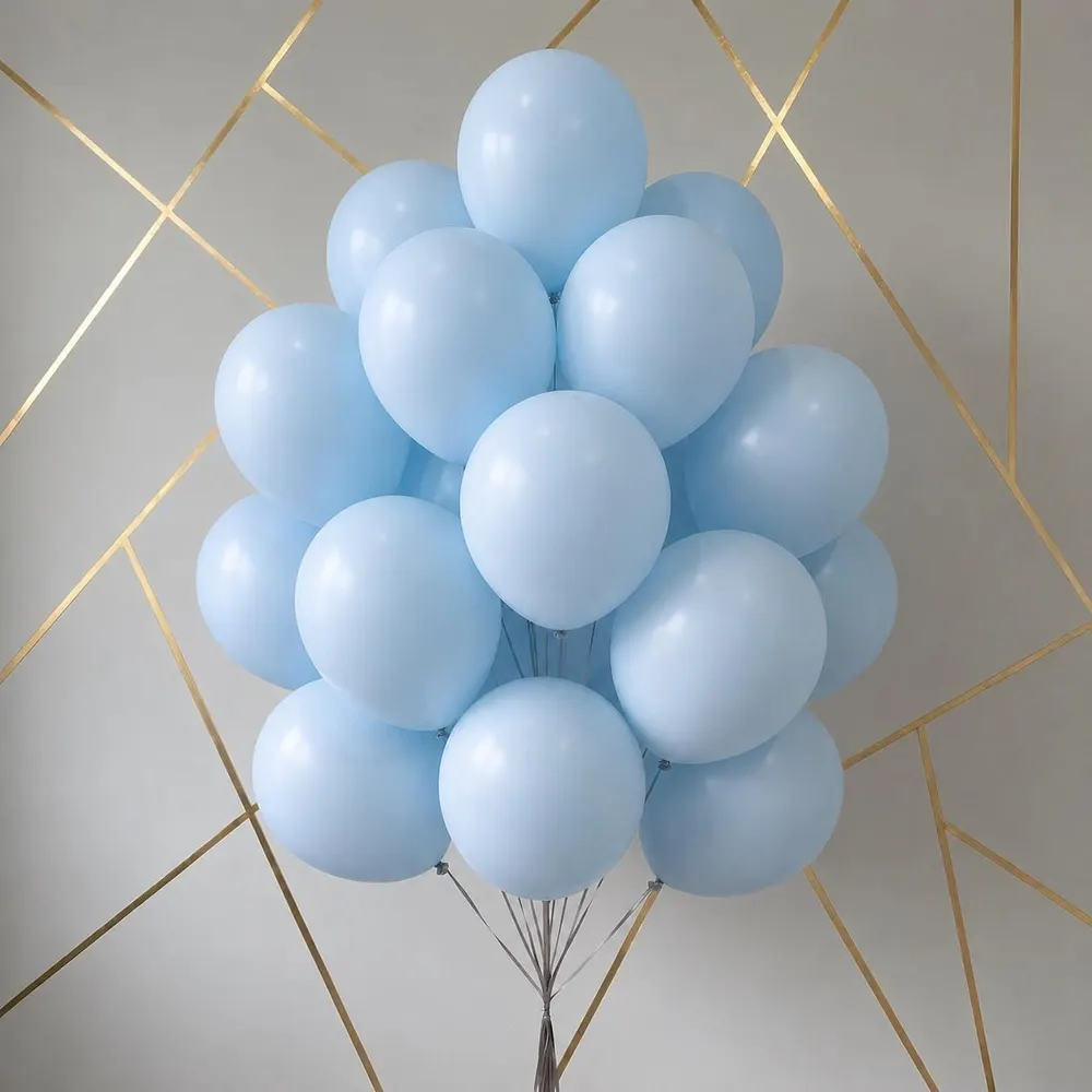 Pastel Blue Latex Balloons, photo 1
