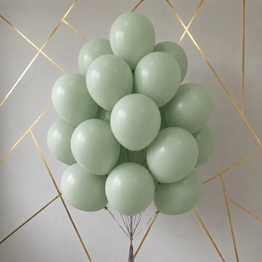 Pastel Green Latex Balloons, photo 1