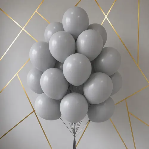 Pastel Grey Latex Balloons