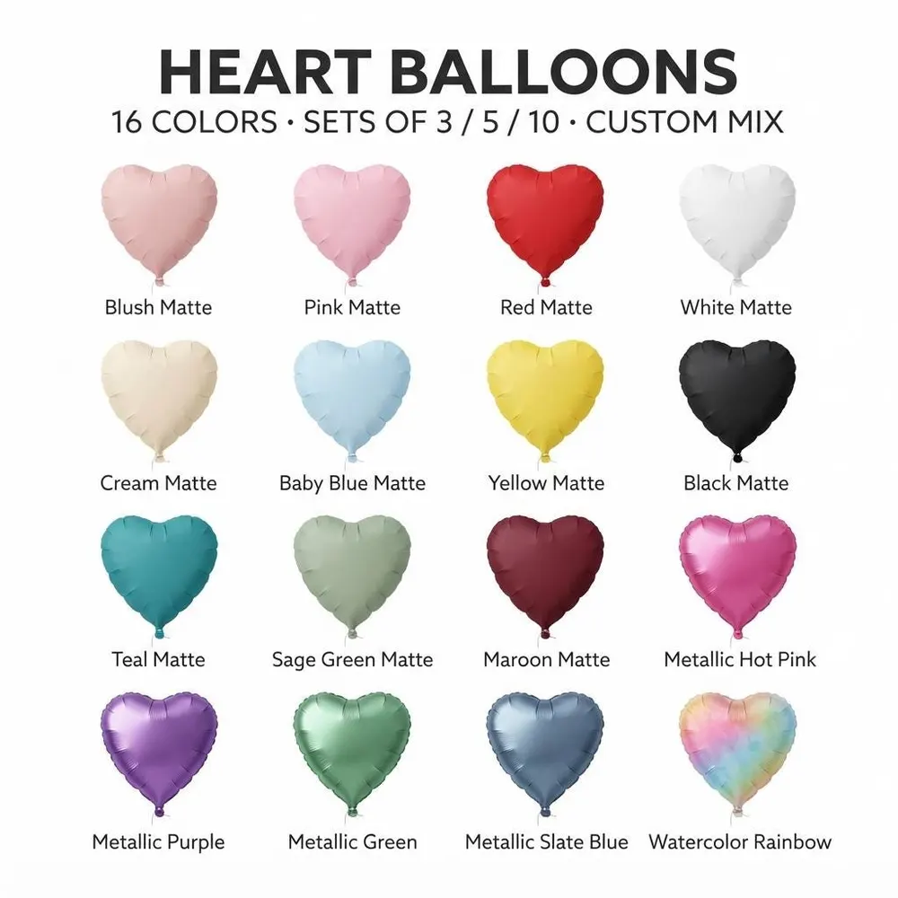 Heart Balloons Set, photo 1