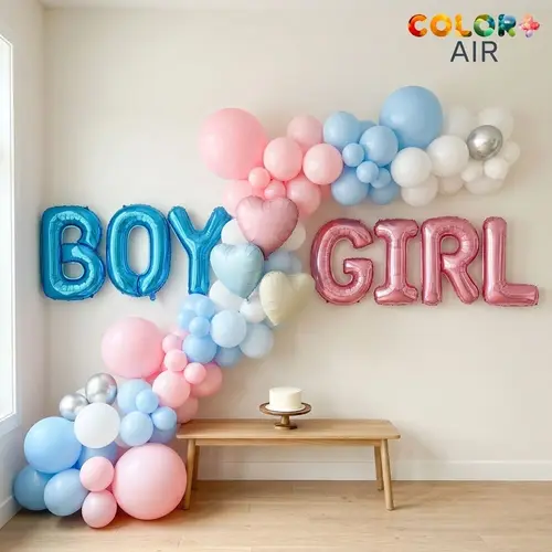 Gender Reveal Boy or Girl Balloon Set