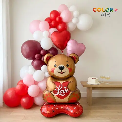 Valentine’s Love Teddy Balloon Set